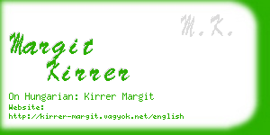 margit kirrer business card